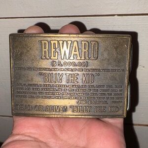 Billy the Kid Reward Plaque Buckle
